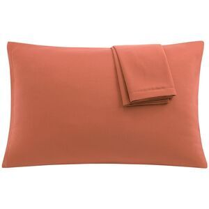 2pcs Pillow Cases Soft Microfiber Pillowcases with Zipper (20"x36") Orange